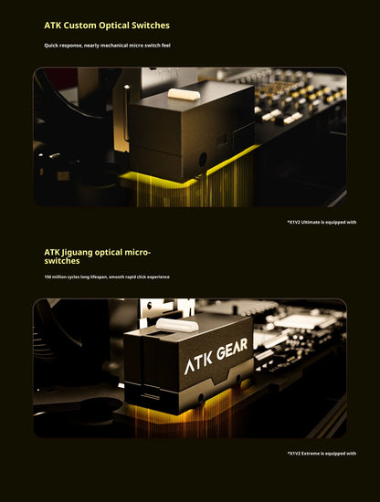 ATK X1 V2 Ultimate 2.0 Mouse Wireless Paw3950 Utrla 54g Lightweight 750ips 0.163ms Low Latency 650ips Gamer New Accessory Gifts