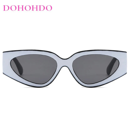 2025 New Fashion Cat Eye Small Oval Women Sunglasses Men Trendy Y2K Punk Sun Glasses Female Travel Shade Vintage Eyewear UV400
