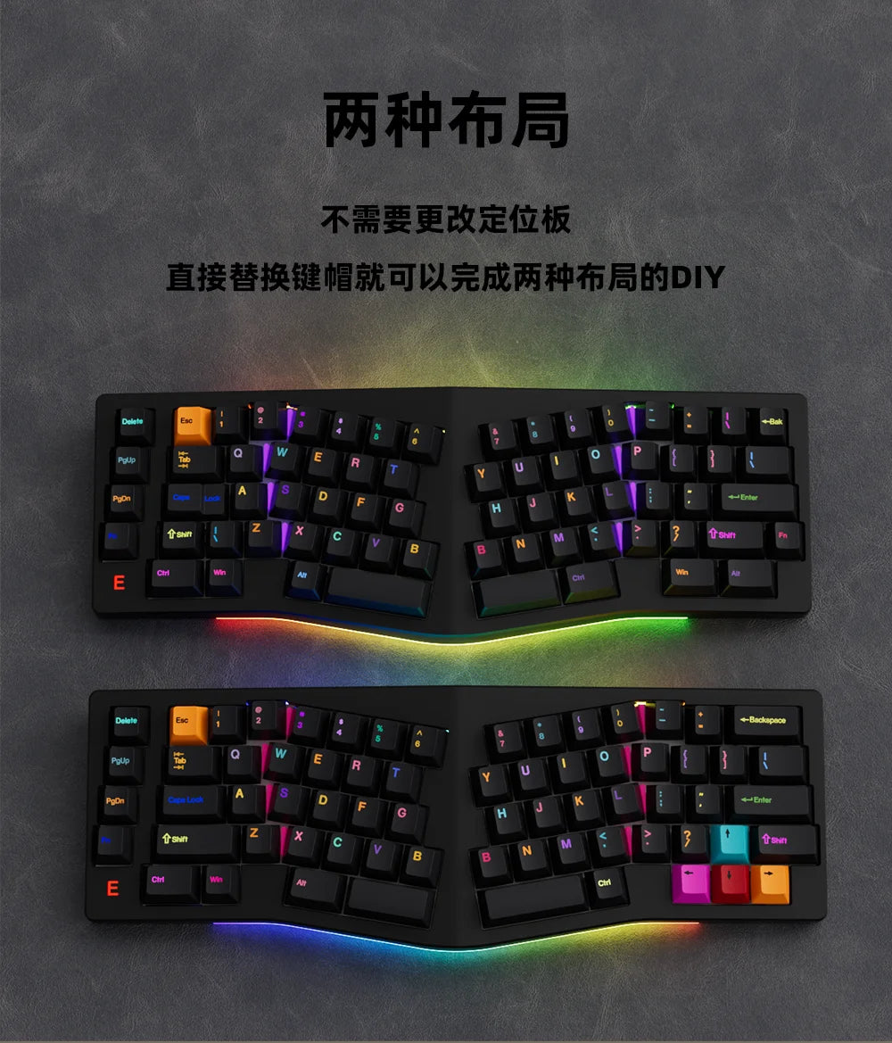 MMD Alice EIF68 Wireless Mechanical Keyboard Tri-Mode Mmd EIF68 Hot-Swap Aluminum Shell QMK/VIA Gamer Office Mechanical Keyboard