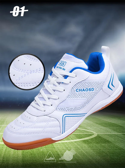 Crampons de football professionnels pour hommes, antidérapants, pour entraînement de Futsal, résistants à l'usure, ultralégers, pour l'extérieur et l'intérieur, baskets unisexes