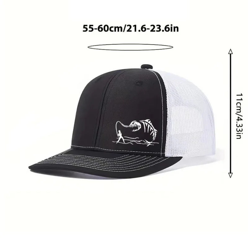 1PC New Fashion Richardson Micro Curved Trucker Cap Fishing PrintedSummer Mesh Breathable Baseball Caps Outdoor Gorras Hombre