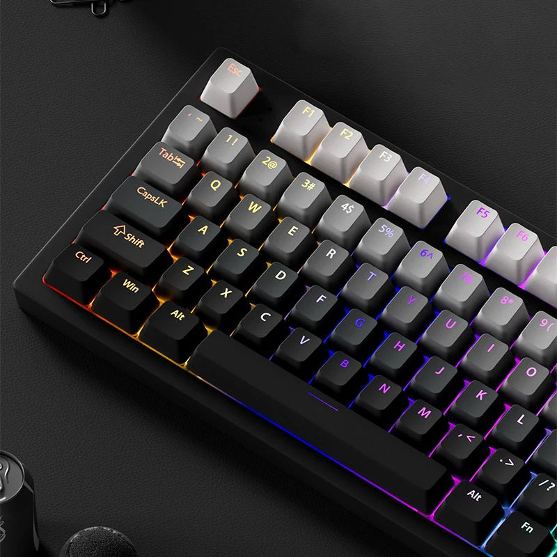 Gradient backlit RGB Gamer Keycaps For Mx Switch Mechanical Keyboard OEM Profile PBT Keycap White Blue ISO Layout Key caps DIY