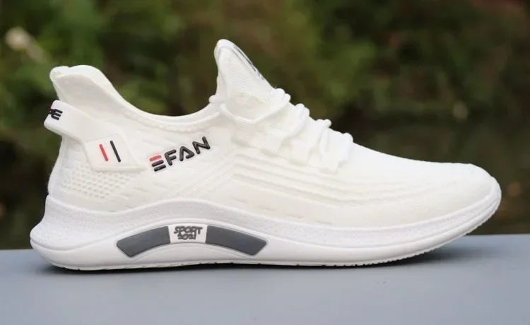 Chaussures d'été en maille respirante pour hommes, chaussures de papa, chaussures de sport et de loisirs pour hommes, chaussures blanches tissées antidérapantes et Anti-odeur pour hommes