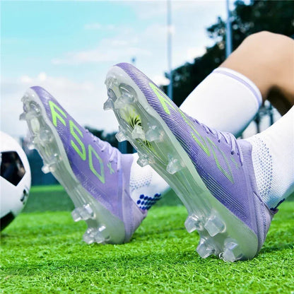 Nouvelles chaussures de football pour hommes, chaussures de match en extérieur, baskets de soccer, chaussures montantes de haute qualité, crampons antidérapants pour futsal et terrain synthétique, meilleures ventes