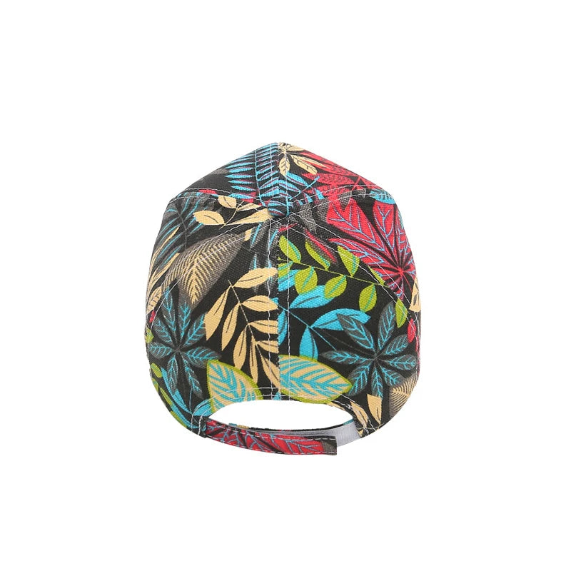 New Spring and Summer Unisex Fashion Korean Style Leaf Pattern Baseball Cap Peaked Caps