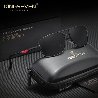 KINGSEVEN Brand Classic Square Polarized Sunglasses Men's Driving Male Sun Glasses Eyewear UV400 Blocking Protection Oculos