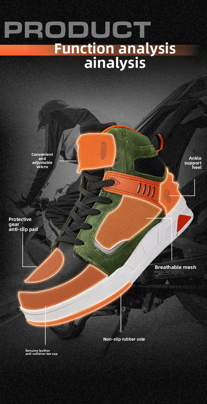 Motorcycle Boots 2026 New Men and Women Motorbike Riding Shoes Breathable Biker Boots Motorboats Motorcycle Shoes Boots