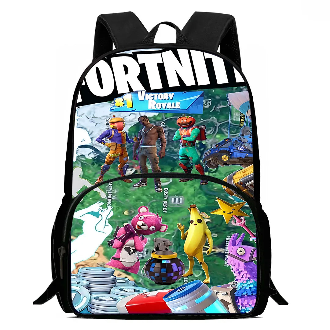 Hot Game Design Child Backpacks Lunch Bag Pencil Case Pupil Large Capacity School Bags For Boy Girl Best Gift F-FortniteS