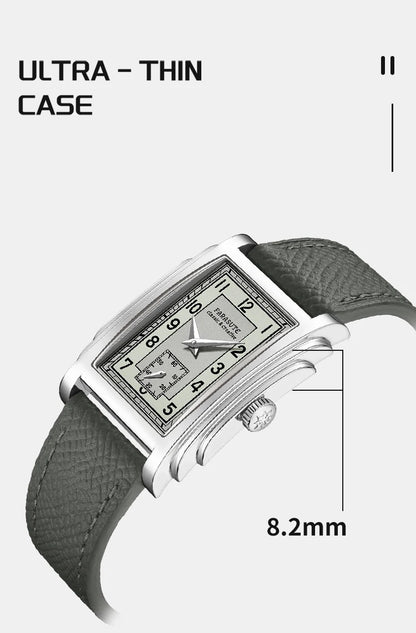 FARASUTE Original Design Square Manual Mechanical Men's Watch Seagull Movement Luxury Retro Sapphire Mirror Waterproof Men Watch