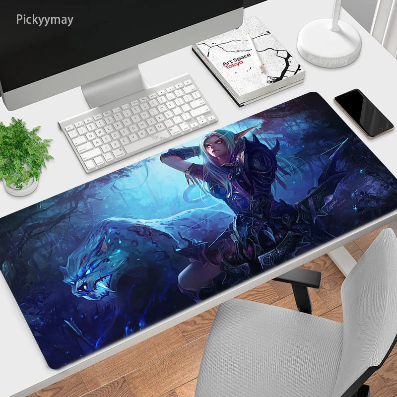 World Of Warcraft Mouse Pad Computer Laptop Mouse Mat Large Mousepad Keyboards Table Carpet  Gaming Desk Play Mats Locking Edge