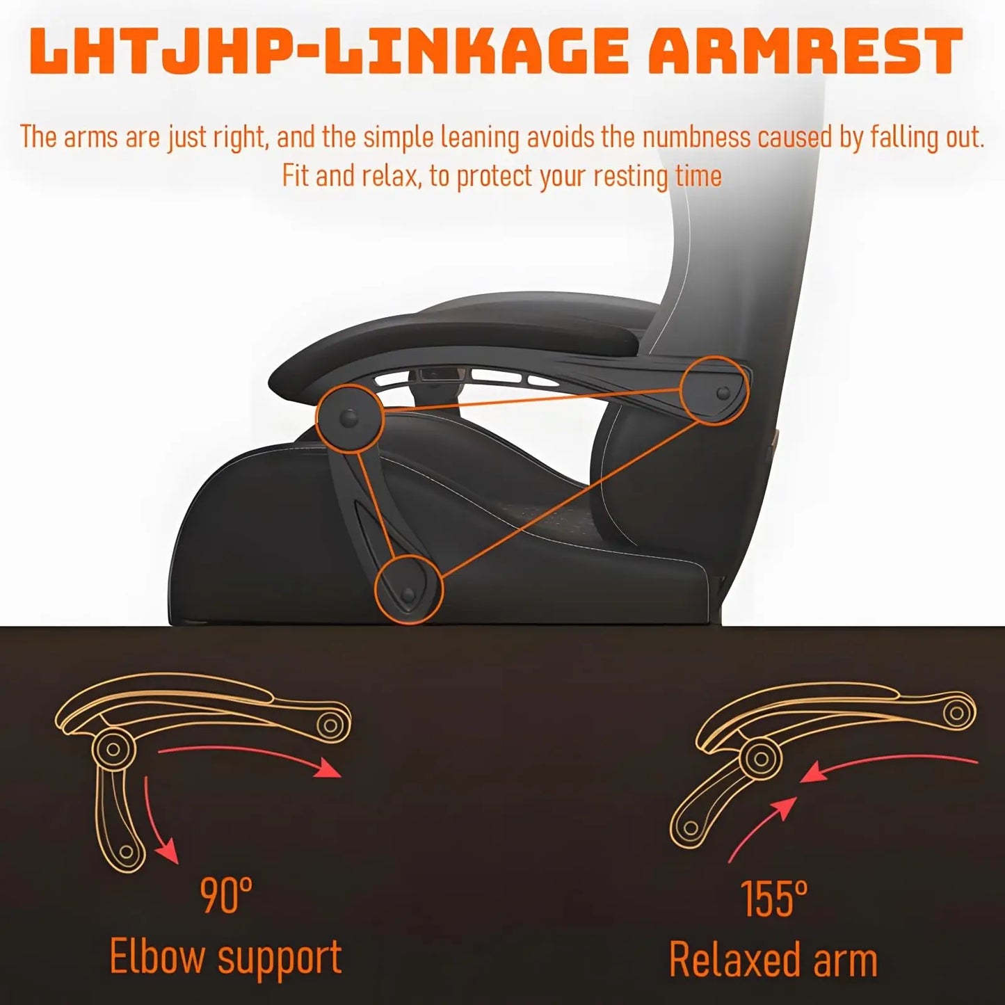 Silla gaming Hestora de piel PU grande y alta, silla ergonómica para ordenador con respaldo alto, reposapiés, masaje y soporte lumbar para adultos