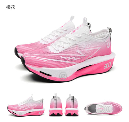 Running Shoes Speciality Men Marathon Sports Carbon Board Breathable Ultralight Women Comfy Athletic Cushion Stability Sneakers