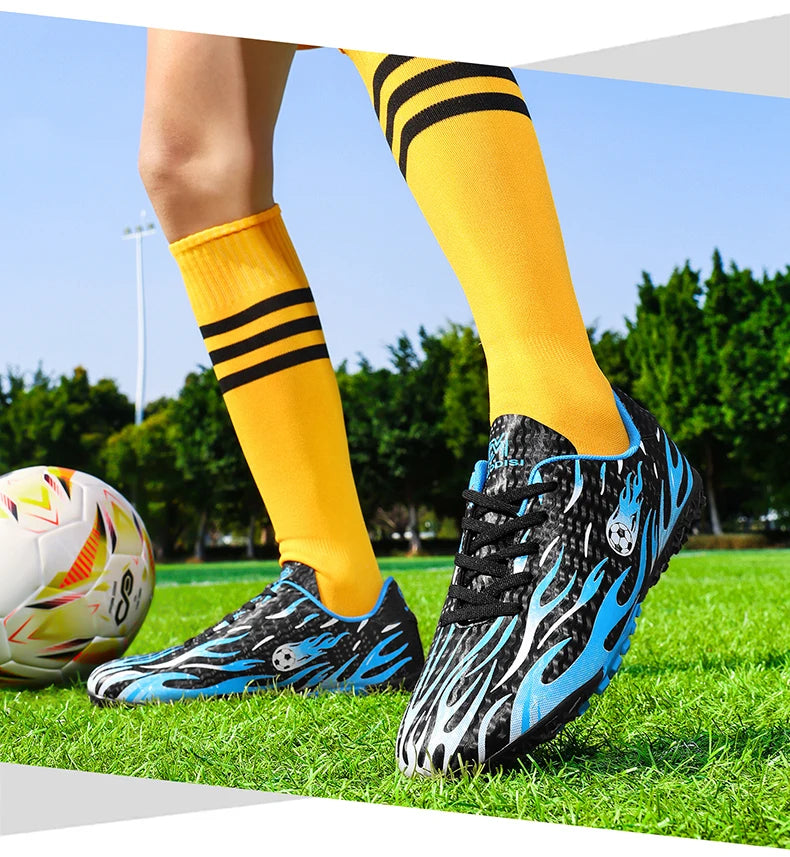 Chaussures de football pour étudiants, chaussures de sport professionnelles pour entraînement sur gazon, antidérapantes, respirantes et confortables pour le football en salle