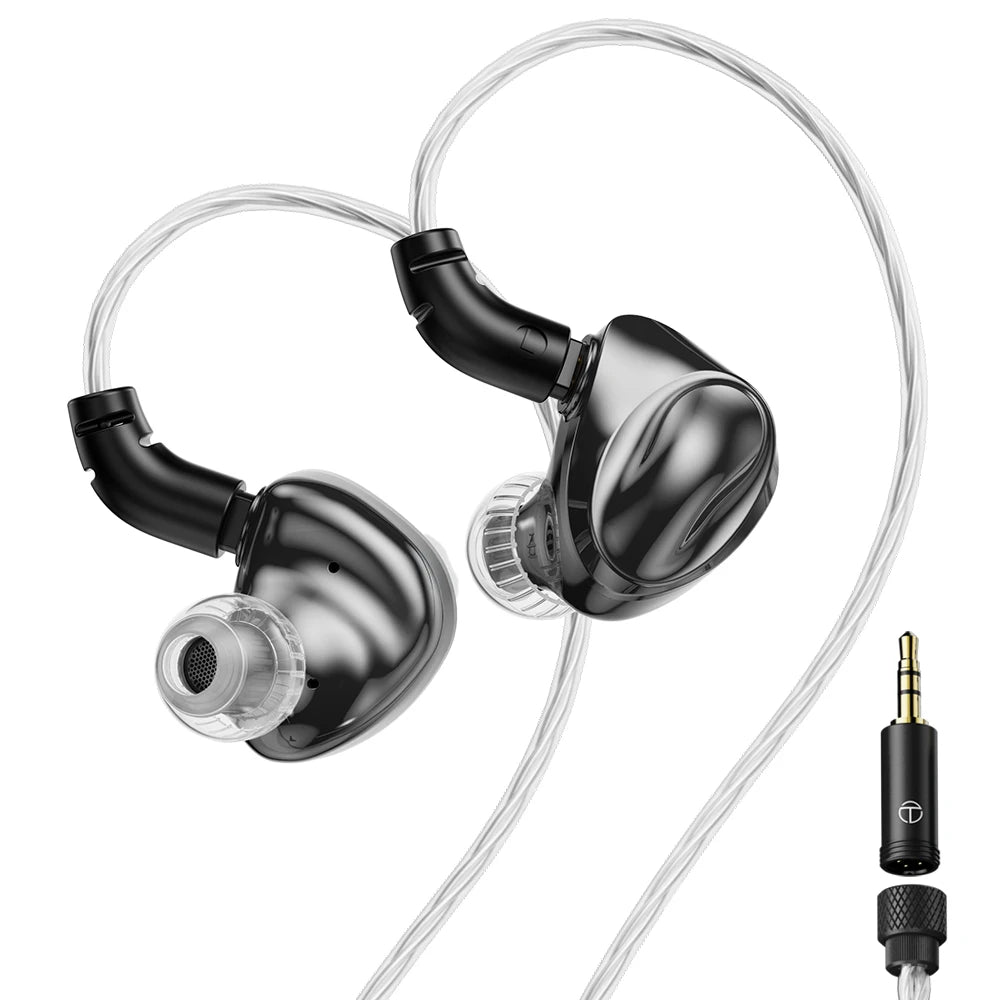 TRN Dolphin Wired Earphones with 10mm Dual Magnetic Dynamic Driver, Liquid Metal HiFi In-Ear Headphones, High Resolution Audio Earbuds