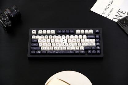 Galaxy Theme Key Cap 129 Keys GMK MOA Profile DYE-SUB PBT Keycap with 1.75U 2U Shift for MX Switch Mechanical Keyboard