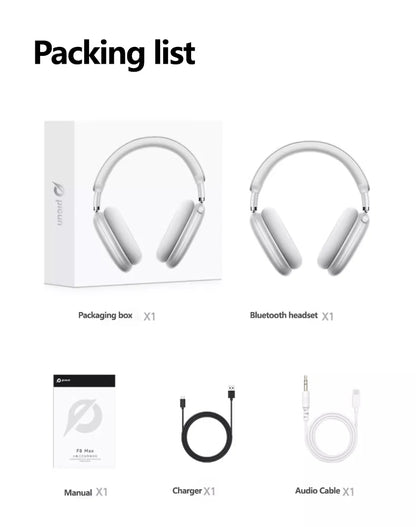 Picun F8MAX ANC Wireless Headphone 59dB Hybrid Active Noise Canceling Spatial Audio Earphone Bluetooth 6.0 Over Ear Headset 180H