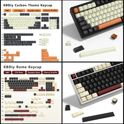 KBDiy GMK Illusion Keycap Cherry Profile Double Shot PBT ISO Keycaps For Gamer Mechanical Keyboard Kit Gaming Point Retro Keycap