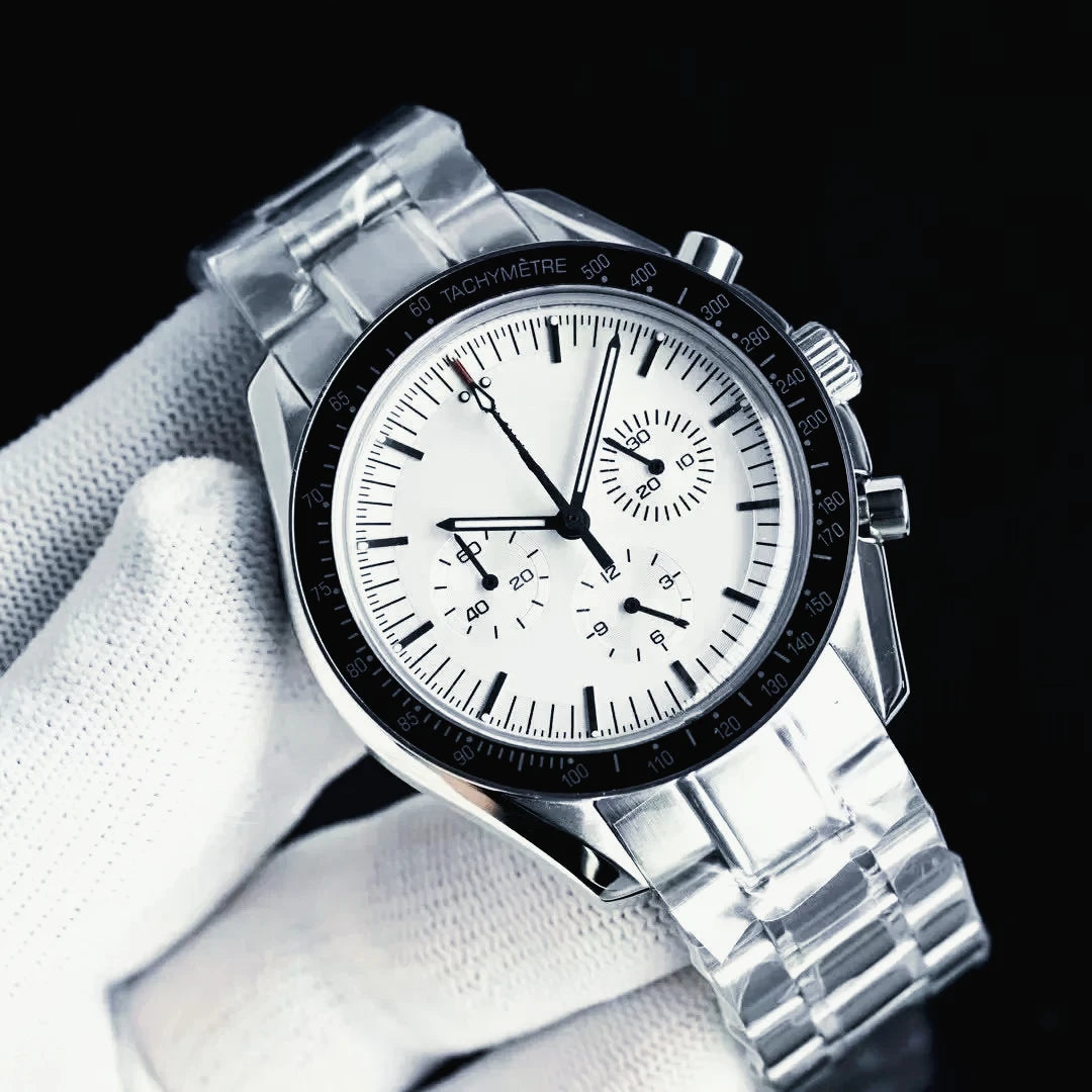 904L Stainless Steel Case, for Men Automatic Mechanical Movement Luxury Watch, Black Blue Leather Ceramic Exquisite Heritage
