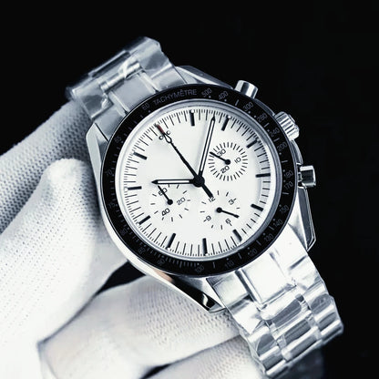 904L Stainless Steel Case, for Men Automatic Mechanical Movement Luxury Watch, Black Blue Leather Ceramic Exquisite Heritage