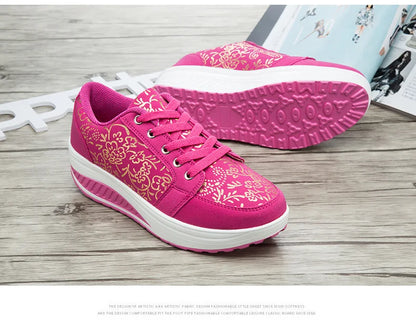 Læder-casualsneakers til kvinder, moderigtige og komfortable platform-vandresko, kilehæl-mokkasiner, åndbare loafers, Zapatos De Mujer
