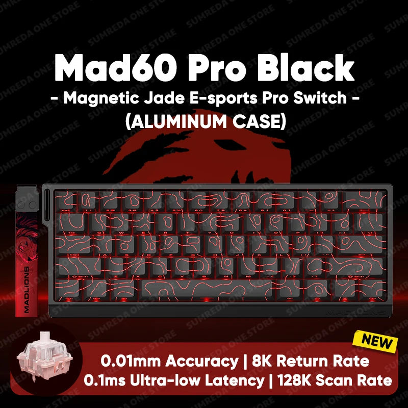 Madlions mad60he Mad60 Mad68 HE Mechanical Keyboard Magnetic Switch Mad60he Wired Game Keyboard Rapid Trigger Rgb Keyboard