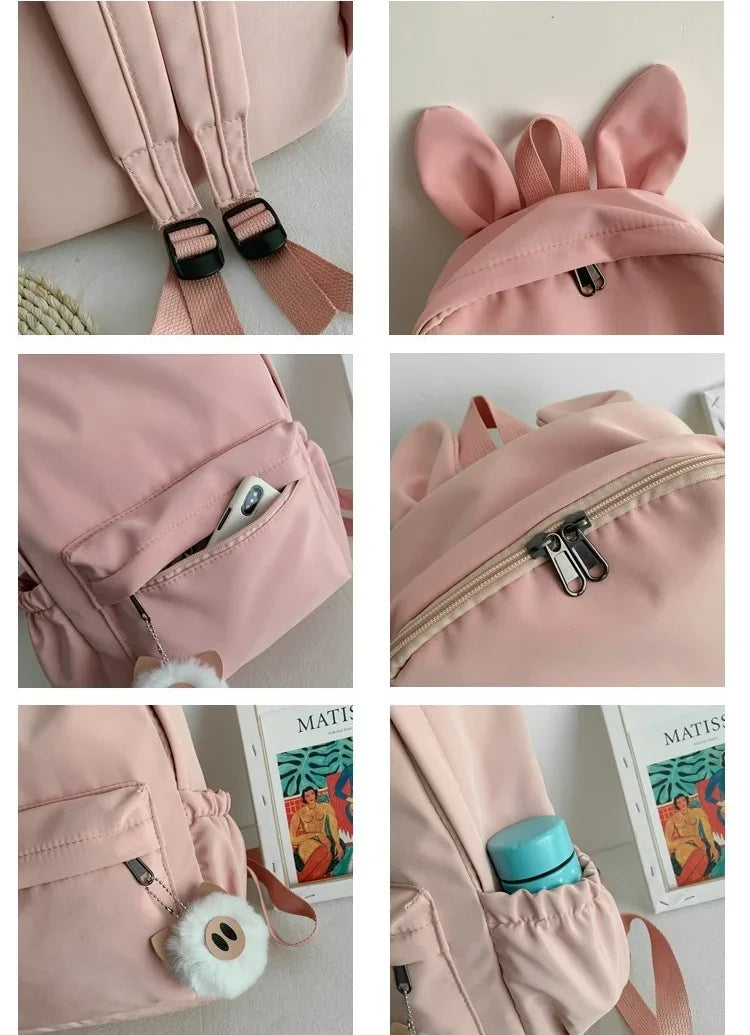 Neuer Fortnite-Cartoon-Rucksack für Jungen und Mädchen, lässige Schultasche mit großem Fassungsvermögen, Studententasche mit Hasenohren, Reiserucksack, Schreibwaren-Geschenk