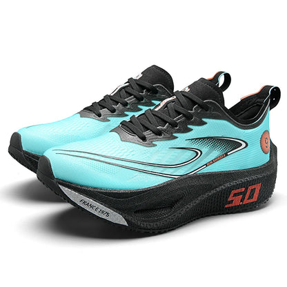 FourSeasons Men's Sports Sneakers Carbon Plate Running Shoe, Breathable Marathon Racing Comfortable Athletic Training Shoes Walking
