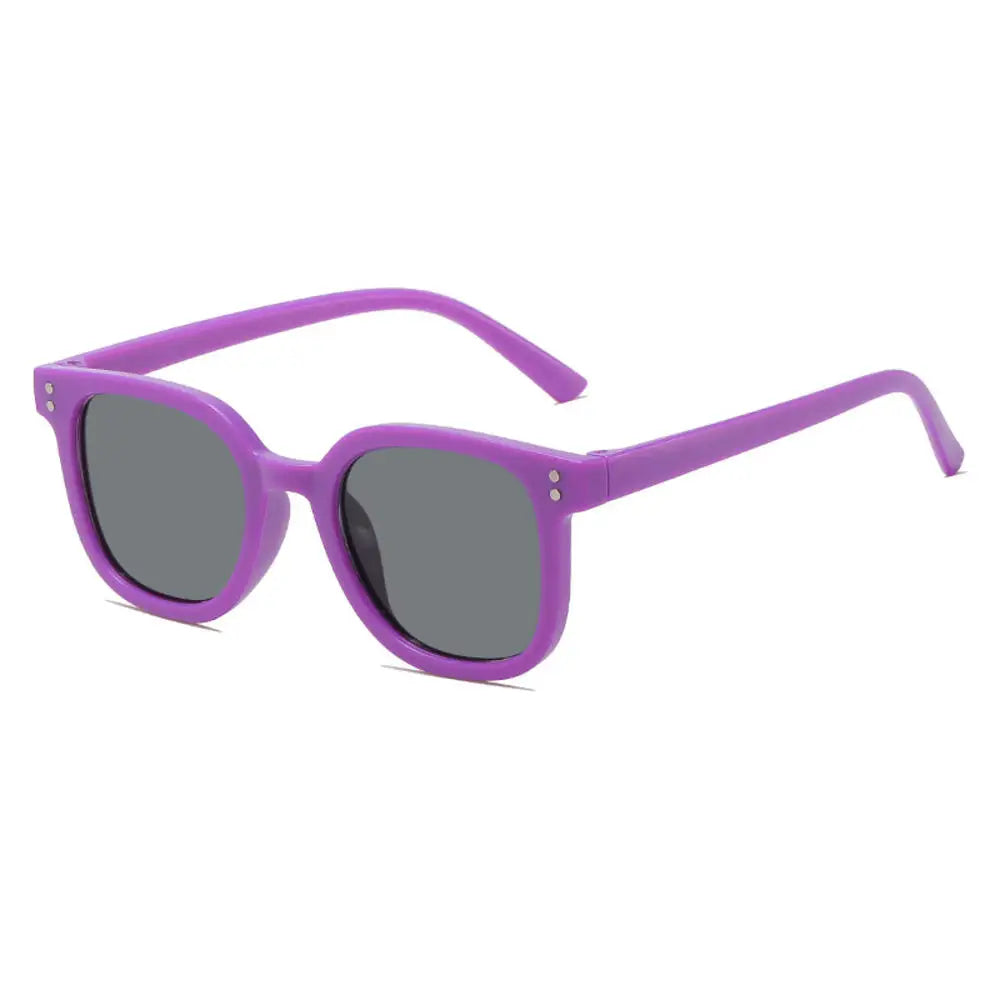 KLASSNUM 2026 Trendy Children's Sunglasses Large Square Black Sun Glasses 2-8 Years Kids Girls Boys Sunglass for Travel Outdoor