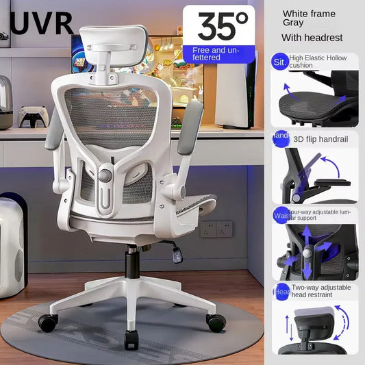UVR Mesh Ergonomic Office Chair Adjustable Swivel Computer Chair with Armrests, Comfortable Executive Gaming Chair, Lift Recliner Desk Chair