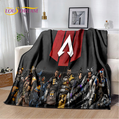 Apex Legends Game Gamer Cartoon Soft Plush Blanket,Flannel Blanket Throw Blanket for Living Room Bedroom Bed Sofa Picnic Cover