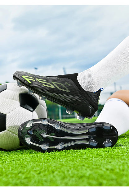 Pánske tenisky s kopačkami na trávu – Vysoko kvalitná futbalová obuv na futsal a futbal – Protisklzová obuv do haly – Najpredávanejšia vysoká obuv na vonkajšie nosenie