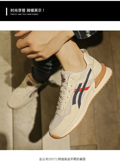Åndbare sneakers til mænd, afslappede snøresko, sportsløbesko og tennissko til mænd – billige sko på udsalg med gratis levering