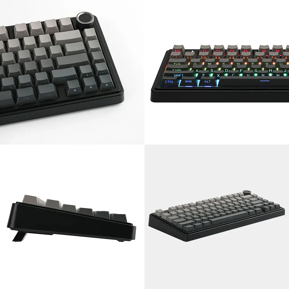 AULA F75Pro Wireless Gaming Mechanical Keyboard 75% Customized RGB Layout Gasket Mounted Side-engraving PBT Keycaps