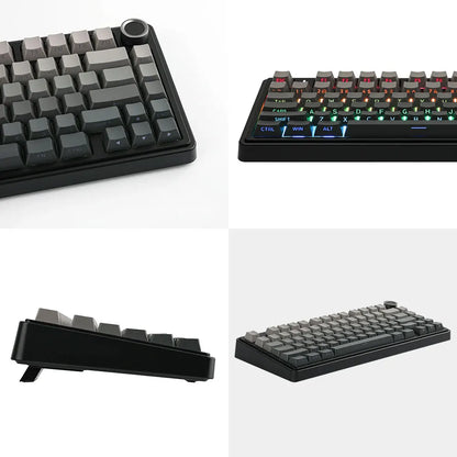 AULA F75Pro Wireless Gaming Mechanical Keyboard 75% Customized RGB Layout Gasket Mounted Side-engraving PBT Keycaps