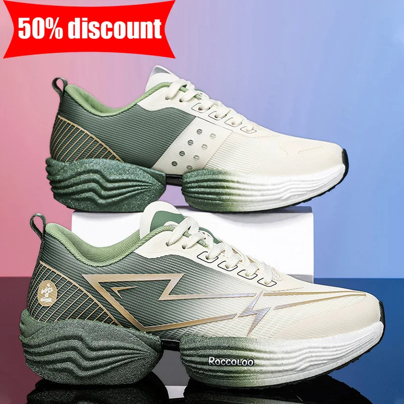 Paire de chaussures de sport professionnelles pour marathon, confortables, de jogging, amortissantes, d’entraînement, à fort rebond, antidérapantes, de course