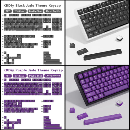 KBDiy GMK Illusion Keycap Cherry Profile Double Shot PBT ISO Keycaps For Gamer Mechanical Keyboard Kit Gaming Point Retro Keycap