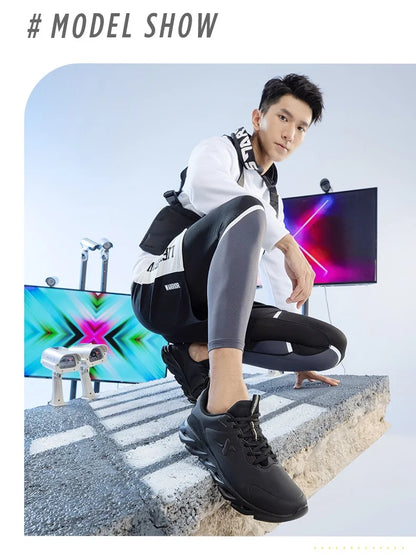 Xtep Running Shoes For Men 2021 Winter Street Casual Men's Sports Shoes Wear-Resistant Support Cushion Sneakers 879419110080