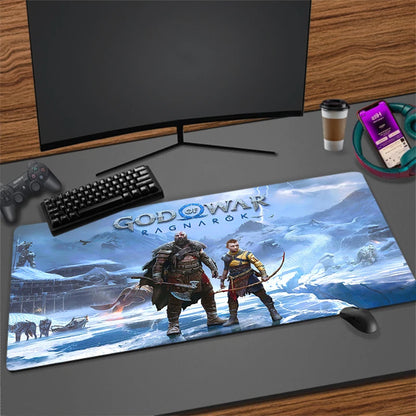 Xxl Mouse Pad God of War Gaming Accessories Keyboard Computer Desk Mat Game Big Carpet 90x40 Large Gamer Cabinet Table Mousepad