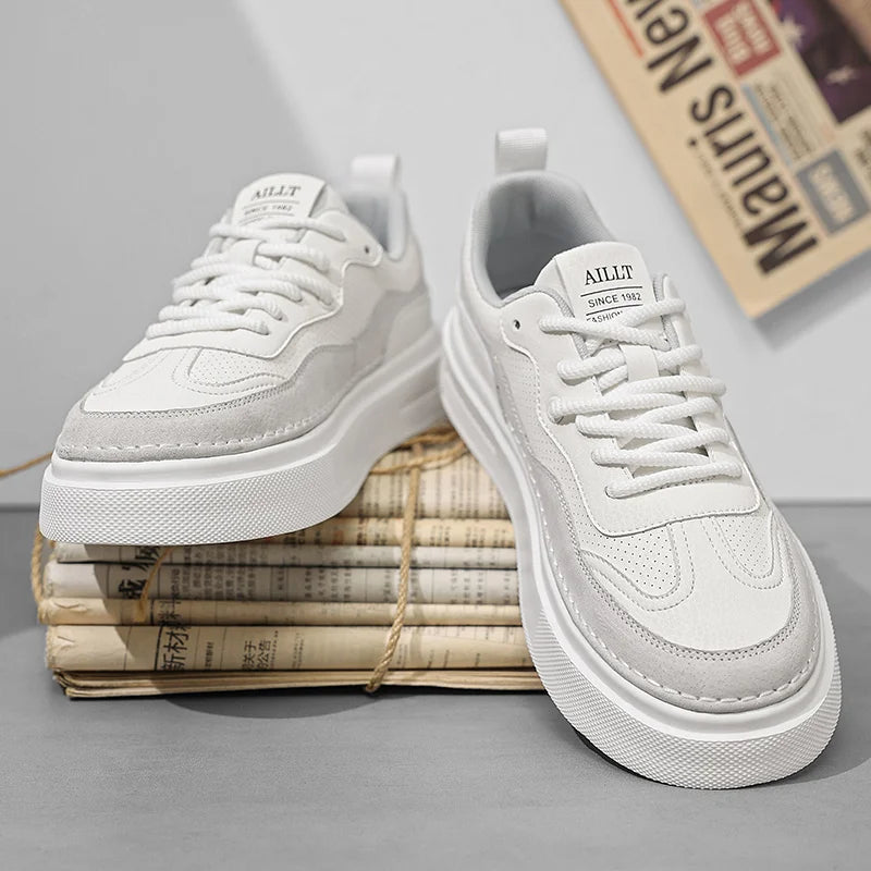 2025 Korean Edition Fashion Men's Casual Shoes Urban Design Slim Fit Low Top Sneakers Breathable Mesh for Streetwear 39-44