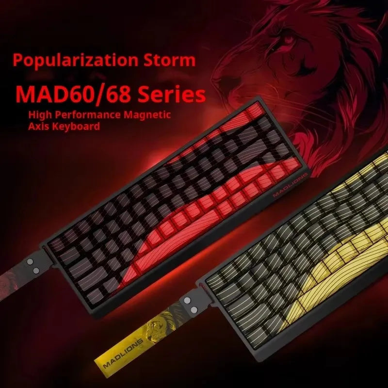 MADLIONS MAD 60/68HE Gaming Magnetic Switch Keyboard, Wired Mechanical Gaming Keyboard with 8K Polling Rate, Rapid Trigger, Hot Swappable RGB 61/68 Keys