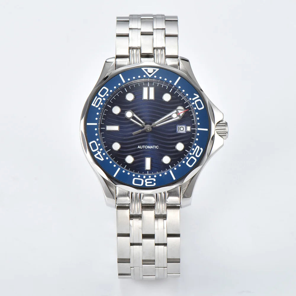 Men's Automatic Mechanical Watch 41mm Stainless Steel Waterproof Case Ceramic Bezel Men's Fashion Business Watch