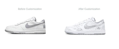 Personalizované tenisky Nike Big Cloud Step – ručně malované v orientálním stylu „tie-dye“ s dárkovým sáčkem, unisex