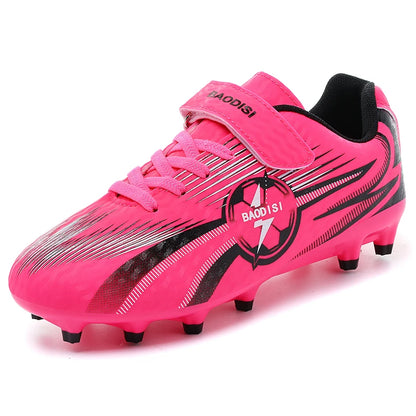 Nouvelles chaussures de football pour enfants, chaussures de sport pour terrain, chaussures de football pour garçons, chaussures de futsal, chaussures de sport d'intérieur à crampons, chaussures de football originales à c