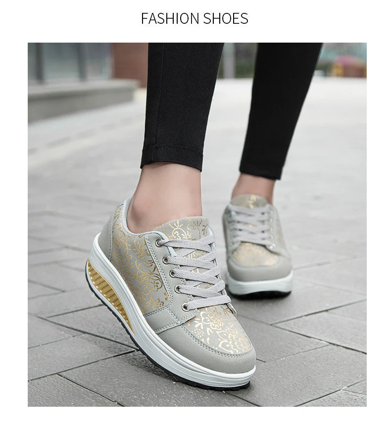 Læder-casualsneakers til kvinder, moderigtige og komfortable platform-vandresko, kilehæl-mokkasiner, åndbare loafers, Zapatos De Mujer