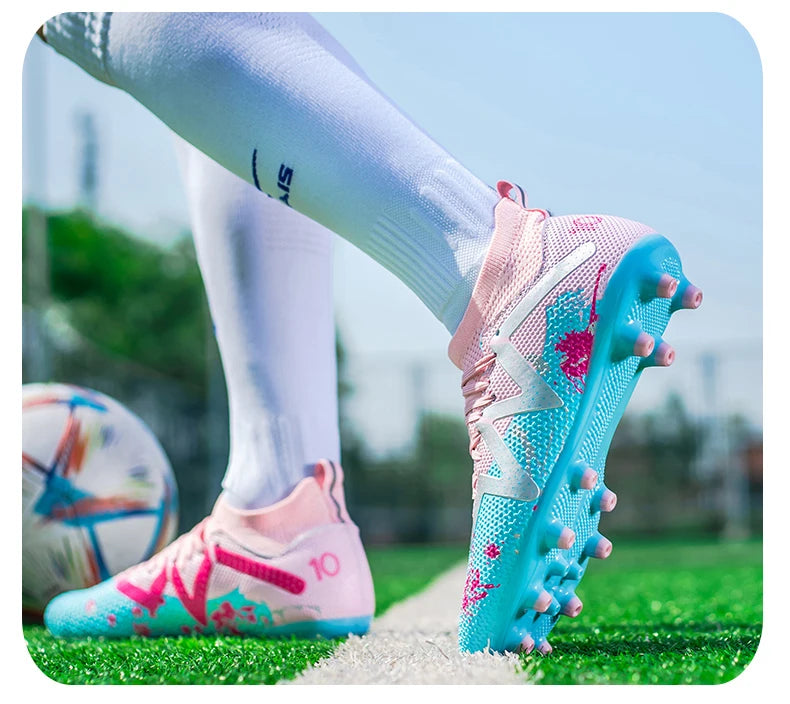 Zapatillas de fútbol para hombre, tacos de alto rendimiento, calzado profesional de fútbol sala, botas rápidas para campo de fútbol, zapatillas originales de entrenamiento para niño