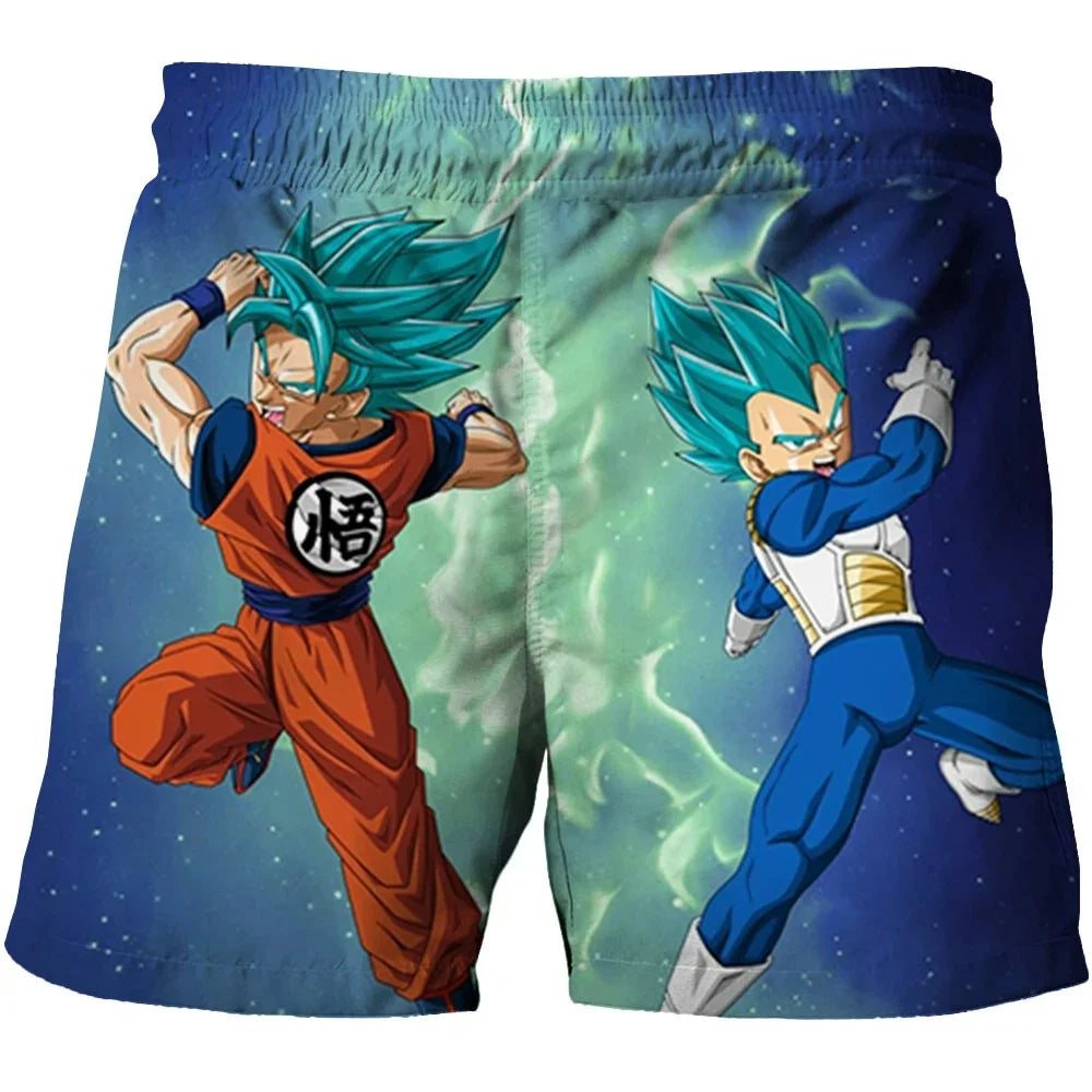 2026 Cartoon Dragon Ball Z Children's Boys' Shorts Beach Pants Summer Cartoon Cute Boys Beach Pants Comfortable and Breathable