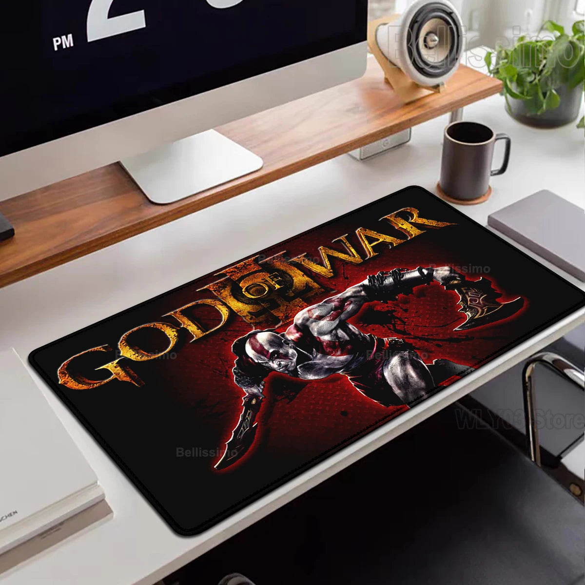 Xxl Mouse Pad God of War Desk Mat Gaming Accessories Keyboard Computer Mousepad Gamer Large Pc Cabinet Office Table Carpet Rug