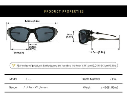 Steampunk Y2k Sport Sunglasses Women 2026 Luxury Men Sun glasses For Female 2000's Futuristic Goggles Eyewear Accessories Lenses