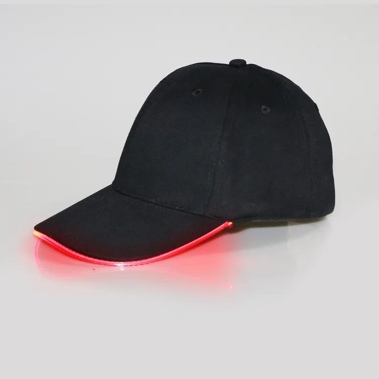 Šviesolaidinė LED kepurė su 7 spalvų švytinčiais elementais, EDC beisbolo kepurės, USB įkrovimas, šviečiančios kepurės, funkcinė LED kepurė