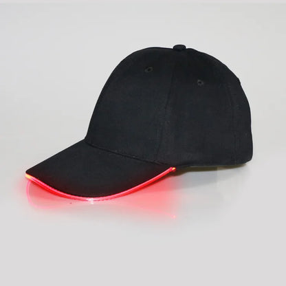 Šviesolaidinė LED kepurė su 7 spalvų švytinčiais elementais, EDC beisbolo kepurės, USB įkrovimas, šviečiančios kepurės, funkcinė LED kepurė